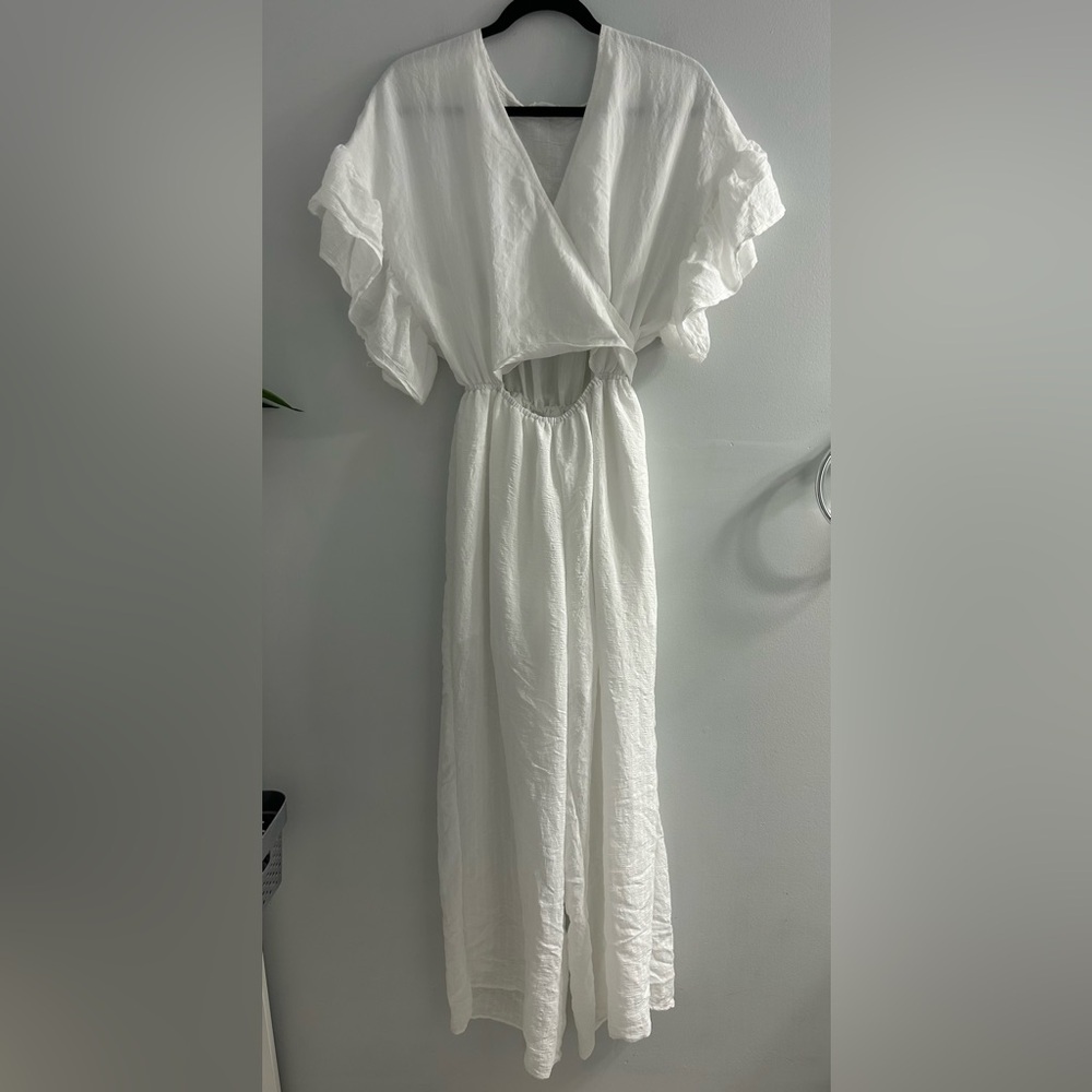 Talulah white wrap cut out jumpsuit